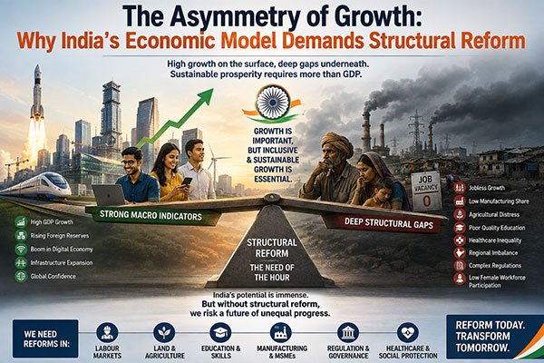 The Asymmetry of Growth: Why India’s Economic Model Demands Structural Reform